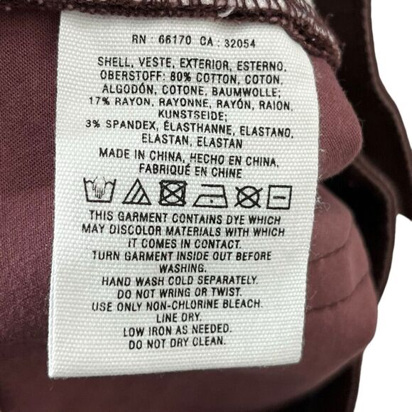 Pilcro and The Letterpress Script Coated Wine Jean Ankle Tie Women’s Size 32 - Picture 12 of 16